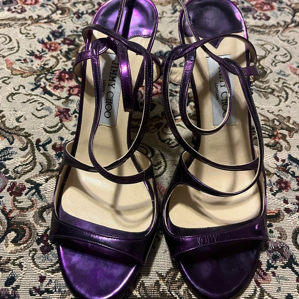 Jimmy Choo Strappy Sandals Purple